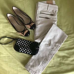 Club Monaco White Skinny Corduroys